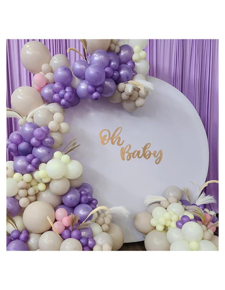 Cubierta de Fondo Redonda Blanca 2.29m MINEMYI para Bodas