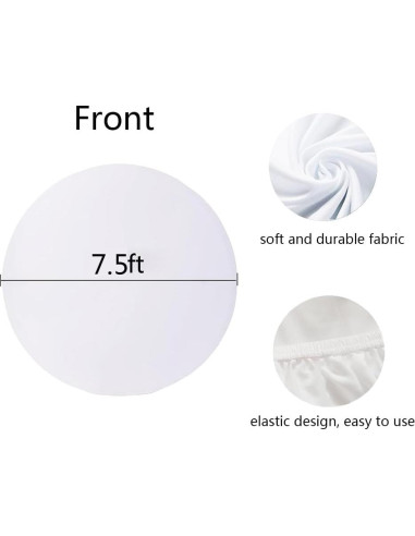 Cubierta de Fondo Redonda Blanca 2.29m MINEMYI para Bodas