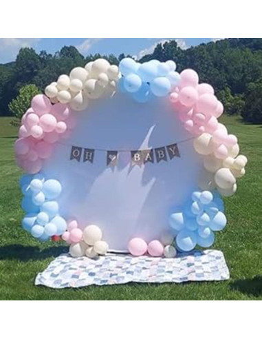 Cubierta de Fondo Redonda Blanca 2.29m MINEMYI para Bodas