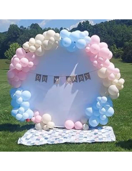 Cubierta de Fondo Redonda Blanca 2.29m MINEMYI para Bodas