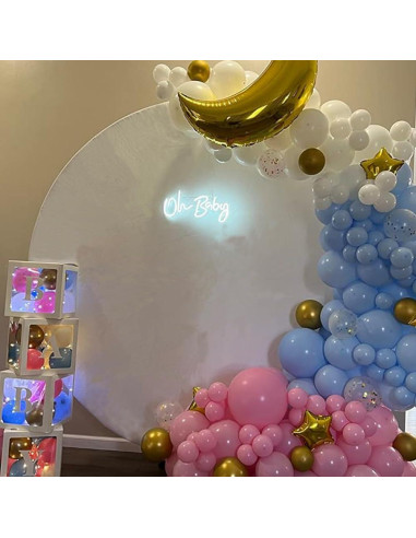 Cubierta de Fondo Redonda Blanca 2.29m MINEMYI para Bodas