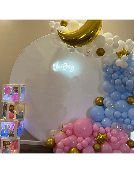 Cubierta de Fondo Redonda Blanca 2.29m MINEMYI para Bodas