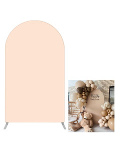 Telón Arco Pared Chiara AHUAWA 4x7 pies Spandex Beige Blanco