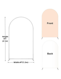 Telón Arco Pared Chiara AHUAWA 4x7 pies Spandex Beige Blanco 2