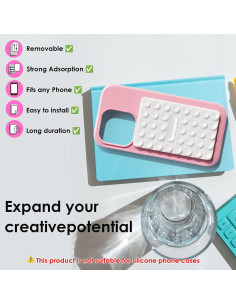 Soporte para teléfono con ventosa de silicona RoyViVa rosa 2