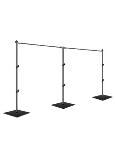 Soporte de Fondo Ajustable EMART 2.1x6.1m Negro para Fotografía