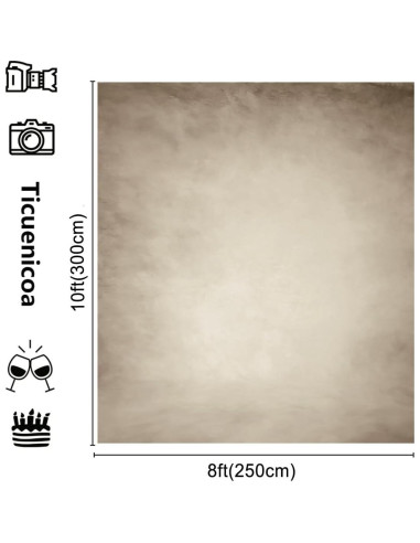 Fondo de Fotografía Abstracto HMTFOTO 2.44x3.05m Marrón Claro