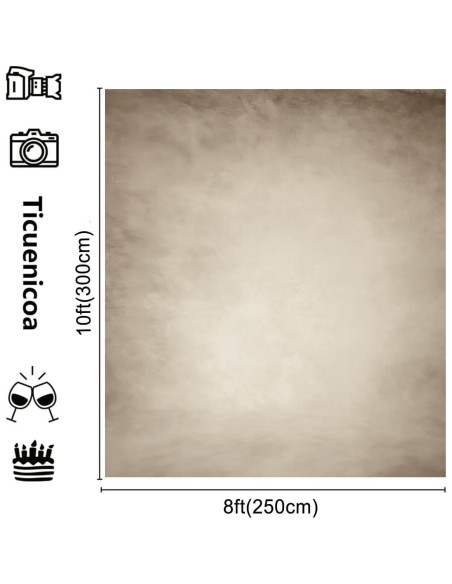 Fondo de Fotografía Abstracto HMTFOTO 2.44x3.05m Marrón Claro Fondo de Fotografía Abstracto HMTFOTO 2.44x3.05m Marrón Claro