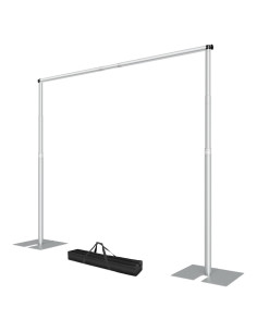 Soporte de Fondo Ajustable EMART 2.59x3.05m Plata Resistente