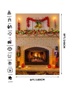 Fondo de Navidad Alltten 1.8x2.4m para Fotografía y Decoración 2