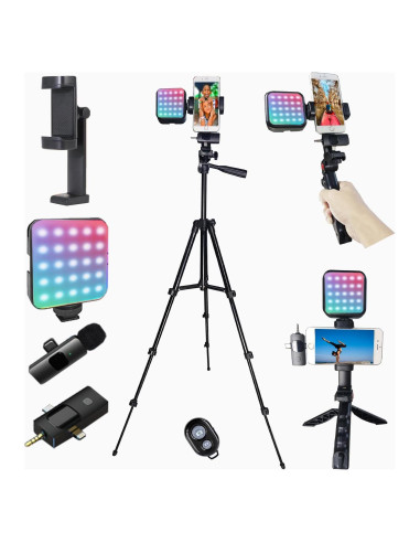 Kit de Vlogging Litchitech con Trípode Extensible 127 cm