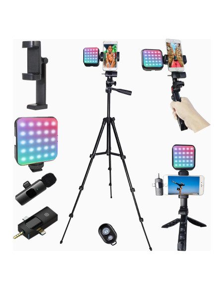 Kit de Vlogging Litchitech con Trípode Extensible 127 cm