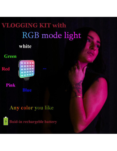 Kit de Vlogging Litchitech con Trípode Extensible 127 cm