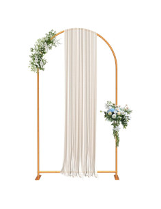 Soporte de fondo de arco M. Conducted 2.19x1.22m metal dorado