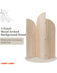 Soporte de fondo de arco de madera 3 paneles Hobby Lobby 2