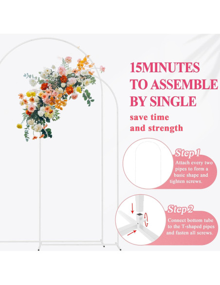 Soporte de Arco Metálico Fomcet 2 Piezas Blanco 2.19m y 1.83m