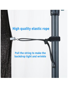 Soporte de Fondo PartyDelight Clips Portador Negro 10 Piezas 2