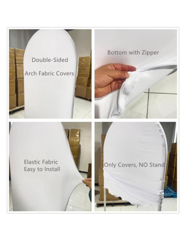 Cubierta de Telón de Fondo Arqueada Doble Cara 120x210 cm