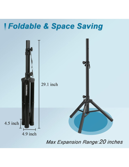 Soporte de Altavoz Tripode Vondynote Ajustable 85.1-135.9 cm