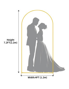 Arco de fondo dorado VibeHaven 2.2m x 1.2m con 2 bolsas de agua 2