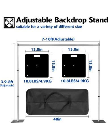 Soporte de Fondo Ajustable Hecis 8x10 pies para Fiestas