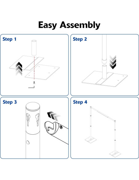 Soporte de Fondo Ajustable Hecis 8x10 pies para Fiestas Soporte de Fondo Ajustable Hecis 8x10 pies para Fiestas