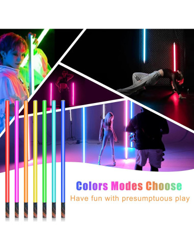 Luz LED Fotográfica Portátil Leshiou 120cm RGB Regulable