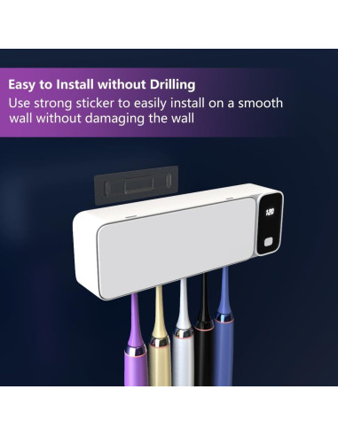 Soporte para Cepillos de Dientes SARMOCARE Gris con Secado y Temporizador