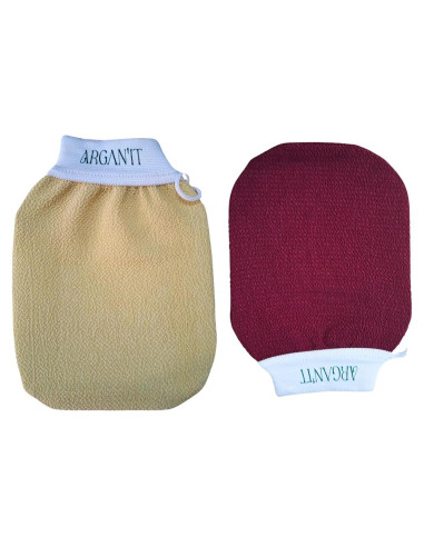 Guante Kessa Exfoliante Marroquí Argan'it - Set de 2 Piezas