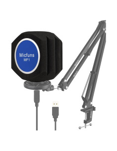 Filtro Antiviento para Micrófono Profesional - Espuma Acústica 4.5-6 cm