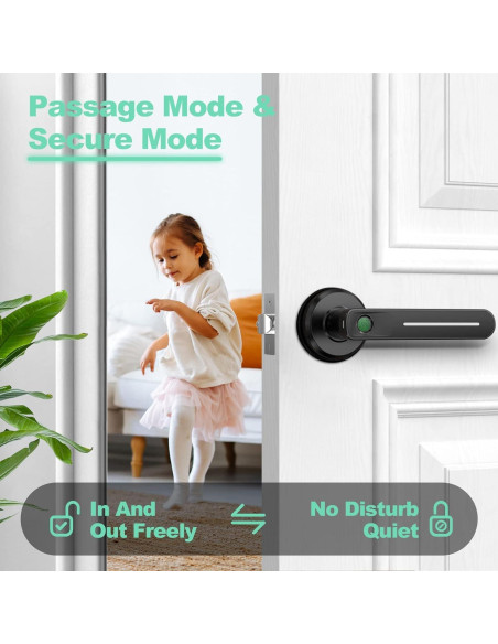 Cerradura Biométrica GeekTale B01 con Huella Dactilar - Negra