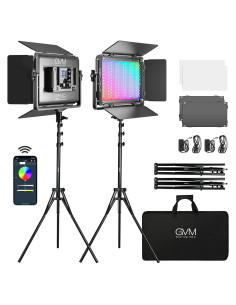 GVM 1300D Kit de Luz de Video LED RGB 65W con Control Bluetooth