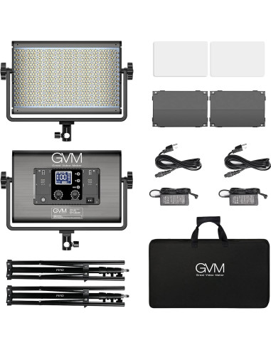 GVM 1300D Kit de Luz de Video LED RGB 65W con Control Bluetooth