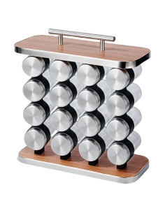 Organizador de Especias WYZJAZLE con 16 Tarros y Estante Vertical