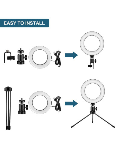 Kit de Iluminación LED Sancheay 15.24 cm 3 Modos 10 Brillos