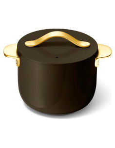 Olla Cocinero Petite Caraway 2 Qt Cerámica Antiadherente Negra