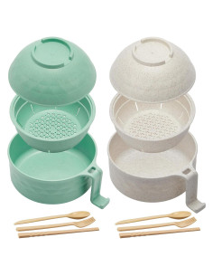 Set de 2 Tazones de Ramen Romooa para Microondas 33 oz