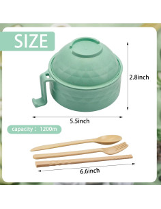 Set de 2 Tazones de Ramen Romooa para Microondas 33 oz 2