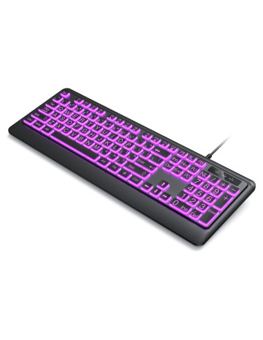 Teclado USB Retroiluminado Luzarriba Grande 7 Colores