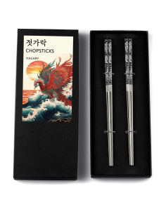 Palillos de Metal Reutilizables Hagary - Acero Inoxidable 316 - 2 Pares