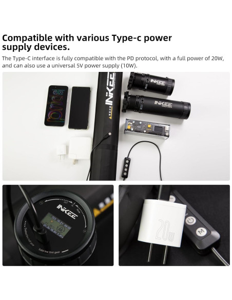 Luz de Tubo LED Inflable INKEE GCA20U 20W Bi-Color 90cm