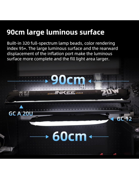 Luz de Tubo LED Inflable INKEE GCA20U 20W Bi-Color 90cm