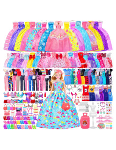 342 Piezas Ropa de Muñeca y Accesorios MINIFUN para Niñas