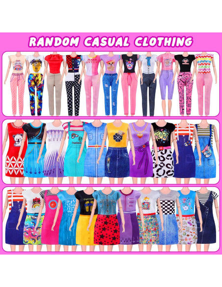 342 Piezas Ropa de Muñeca y Accesorios MINIFUN para Niñas