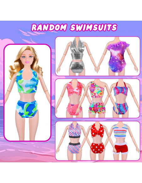 342 Piezas Ropa de Muñeca y Accesorios MINIFUN para Niñas