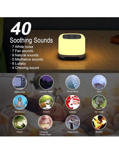 Máquina de Ruido Blanco TAMOP SA16 - 40 Sonidos Relajantes