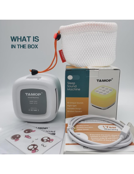 Máquina de Ruido Blanco TAMOP SA16 - 40 Sonidos Relajantes