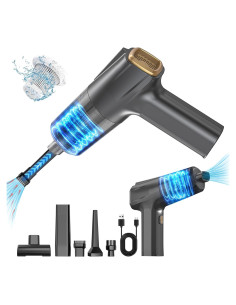 Aspiradora de Mano Inalámbrica DERJLY 9000Pa Recargable Negra