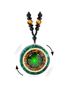 Collar de Orgonita Day Day Up - Colgante Sri Yantra Anti Estrés