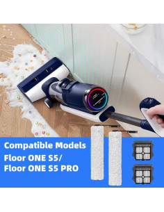 Kit de Reemplazo para Aspiradora Tineco S5 - 2 Rodillos + 2 Filtros HEPA 2